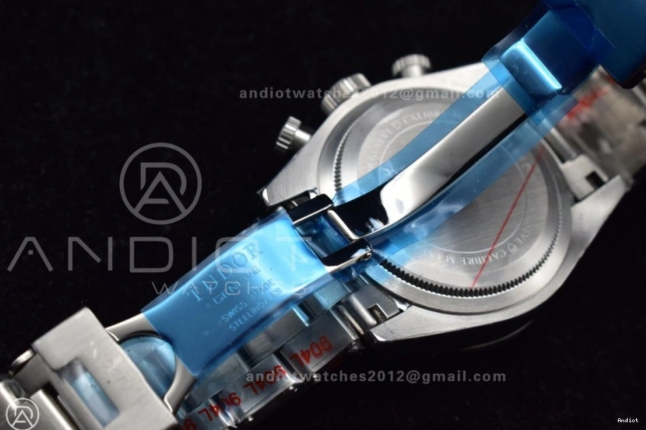 Dial Edition Black Chrono Bracelet White SS Best on SS 1:1 Bay TWS A7750 1104